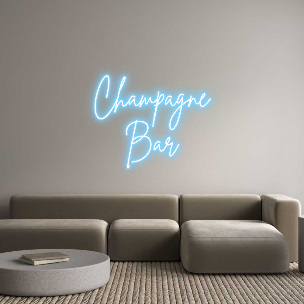 Custom Neon Sign Online Editor Champagne
Bar