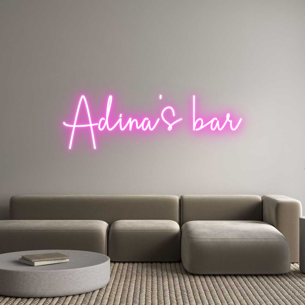 Custom Neon Sign Online Editor Adina's bar
