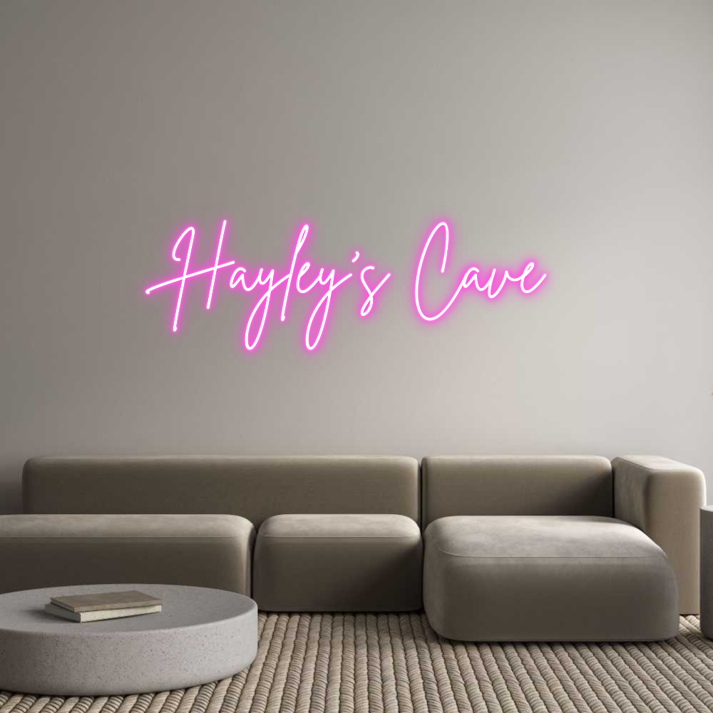 Custom Neon Sign Online Editor Hayley's Cave
