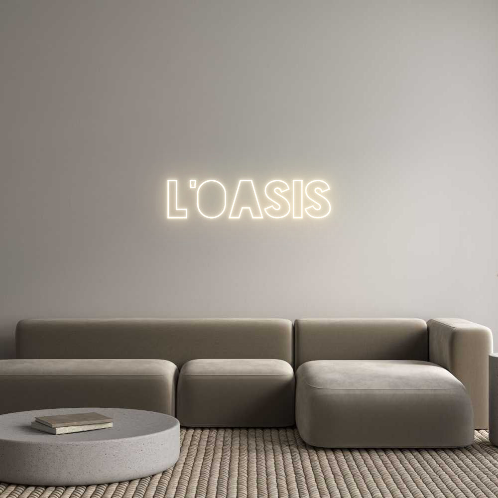 Custom Neon Sign Online Editor L’OASIS