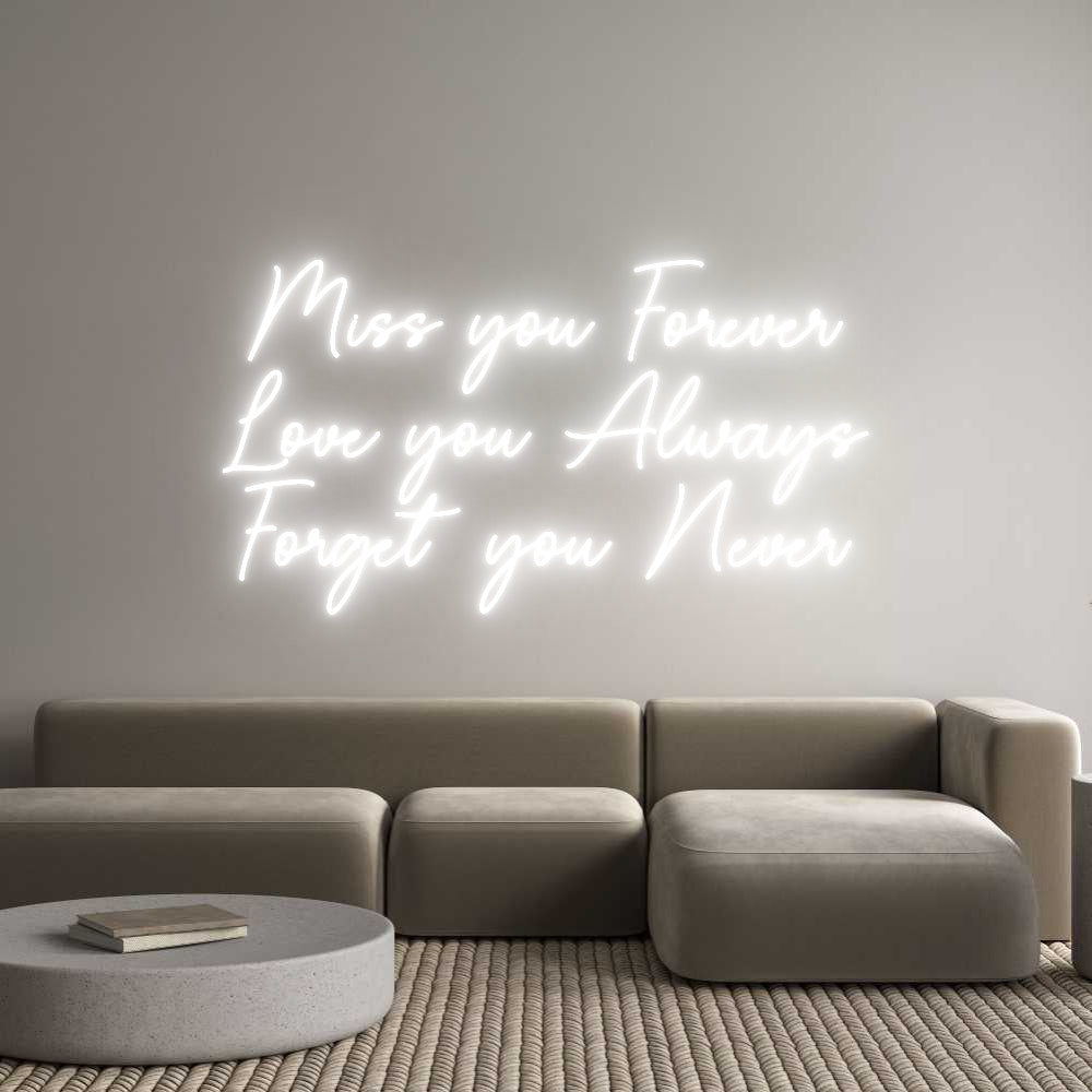 Custom Neon Sign Online Editor Miss you Fore...