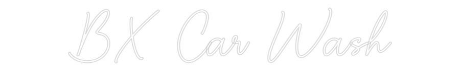 Custom Neon Sign Online Editor BX Car Wash