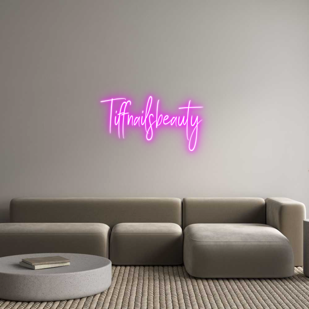 Custom Back Lit Neon Sign Online Editor Tiffnailsbeau...