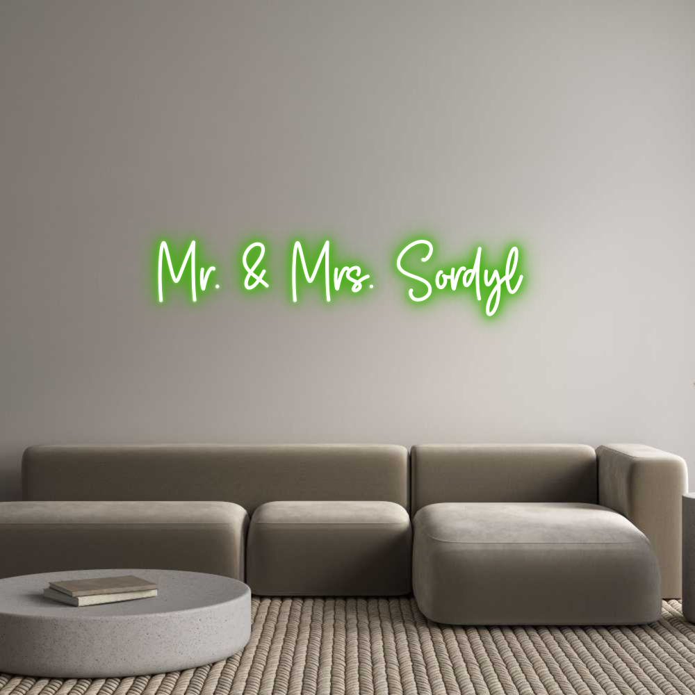 Custom Neon Sign Online Editor Mr. & Mrs. So...