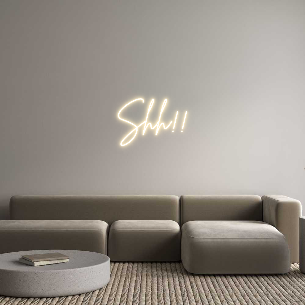 Custom Neon Sign Online Editor Shh!!