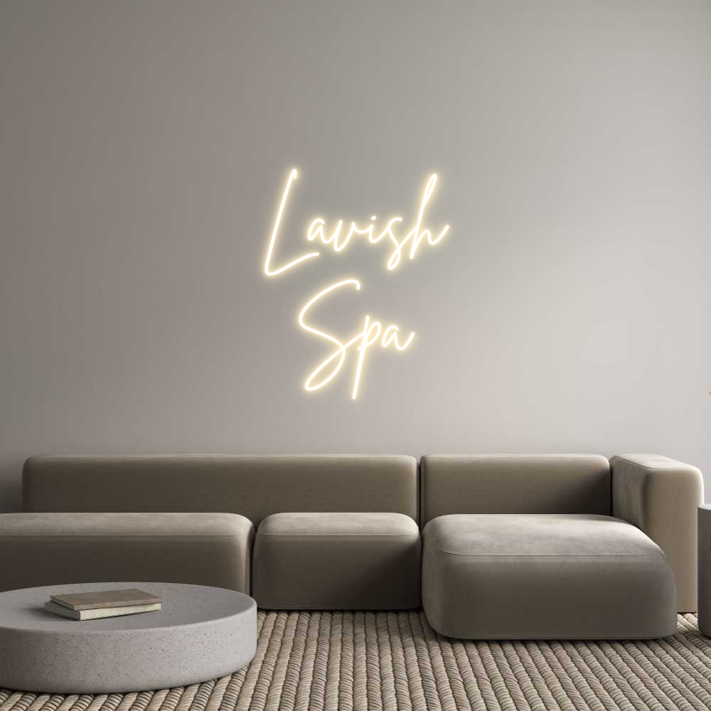Custom Neon Sign Online Editor Lavish
Spa