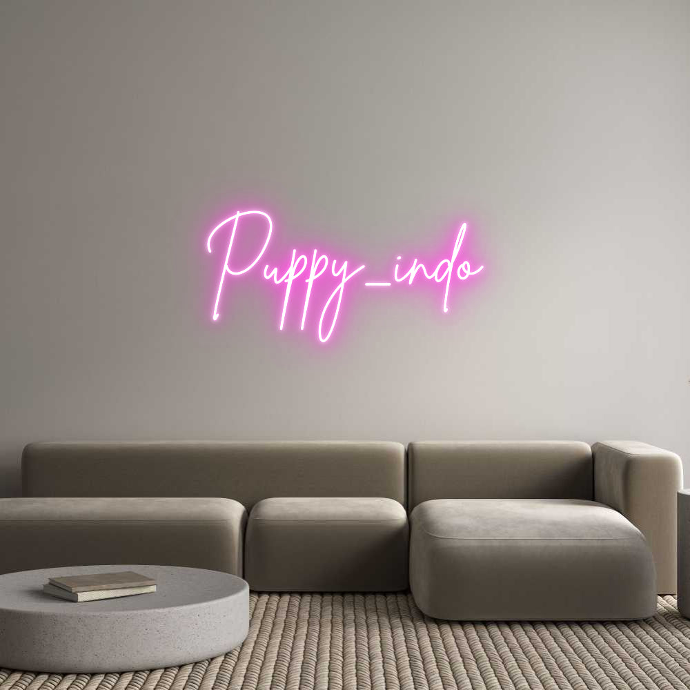 Custom Neon Sign Online Editor Puppy_indo
