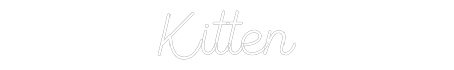 Custom Neon Sign Online Editor Kitten