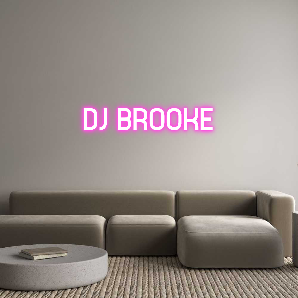 Custom Neon Sign Online Editor DJ BROOKE