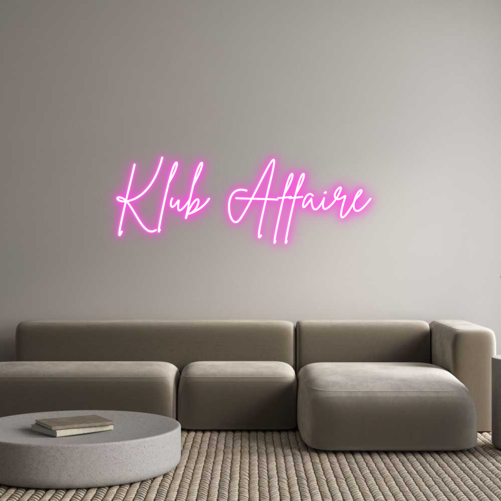 Custom Neon Sign Online Editor Klub Affaire