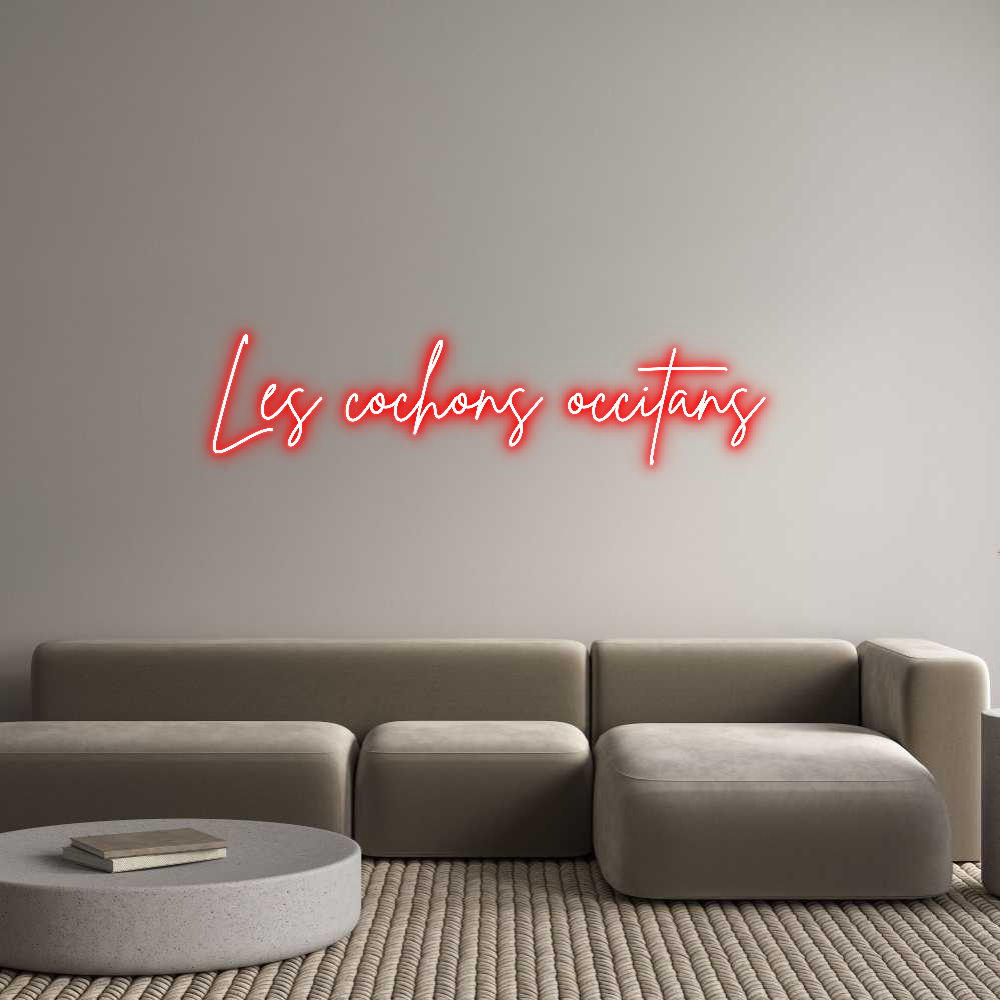 Custom Neon Sign Online Editor Les cochons o...