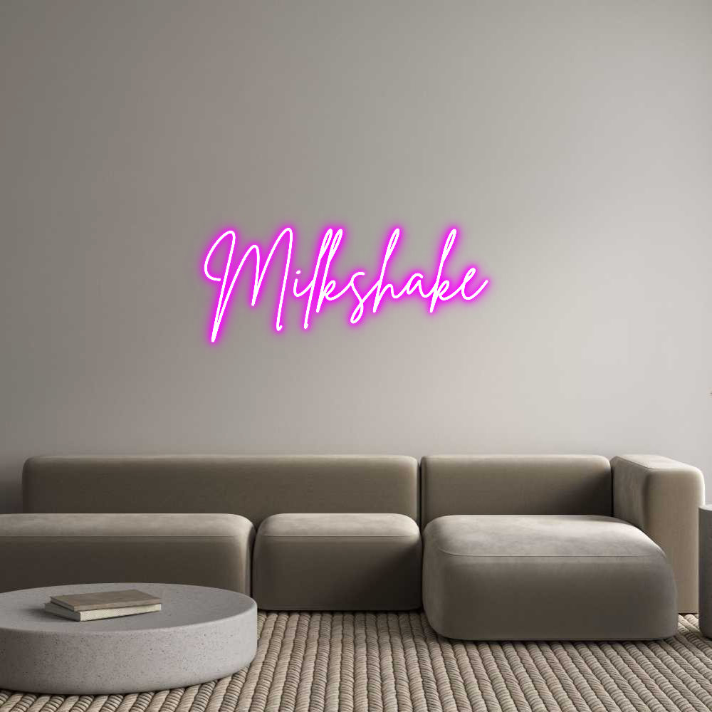 Custom Back Lit Neon Sign Online Editor Milkshake