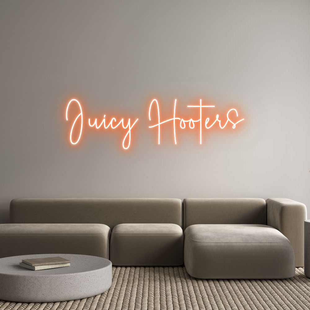 Custom Neon Sign Online Editor Juicy Hooters