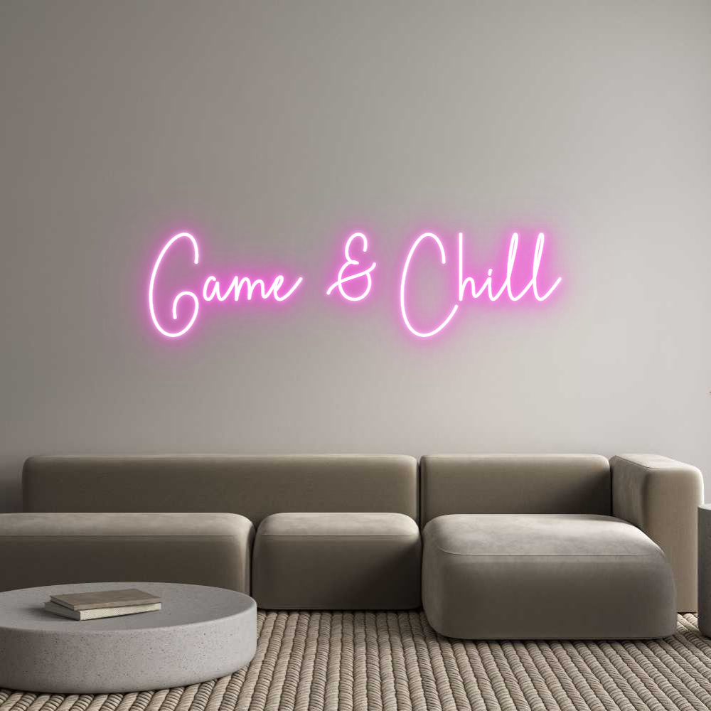 Custom Neon Sign Online Editor Game & Chill