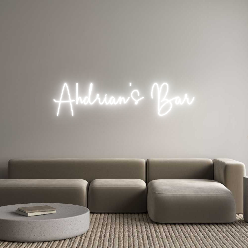 Custom Neon Sign Online Editor Ahdrian’s Bar