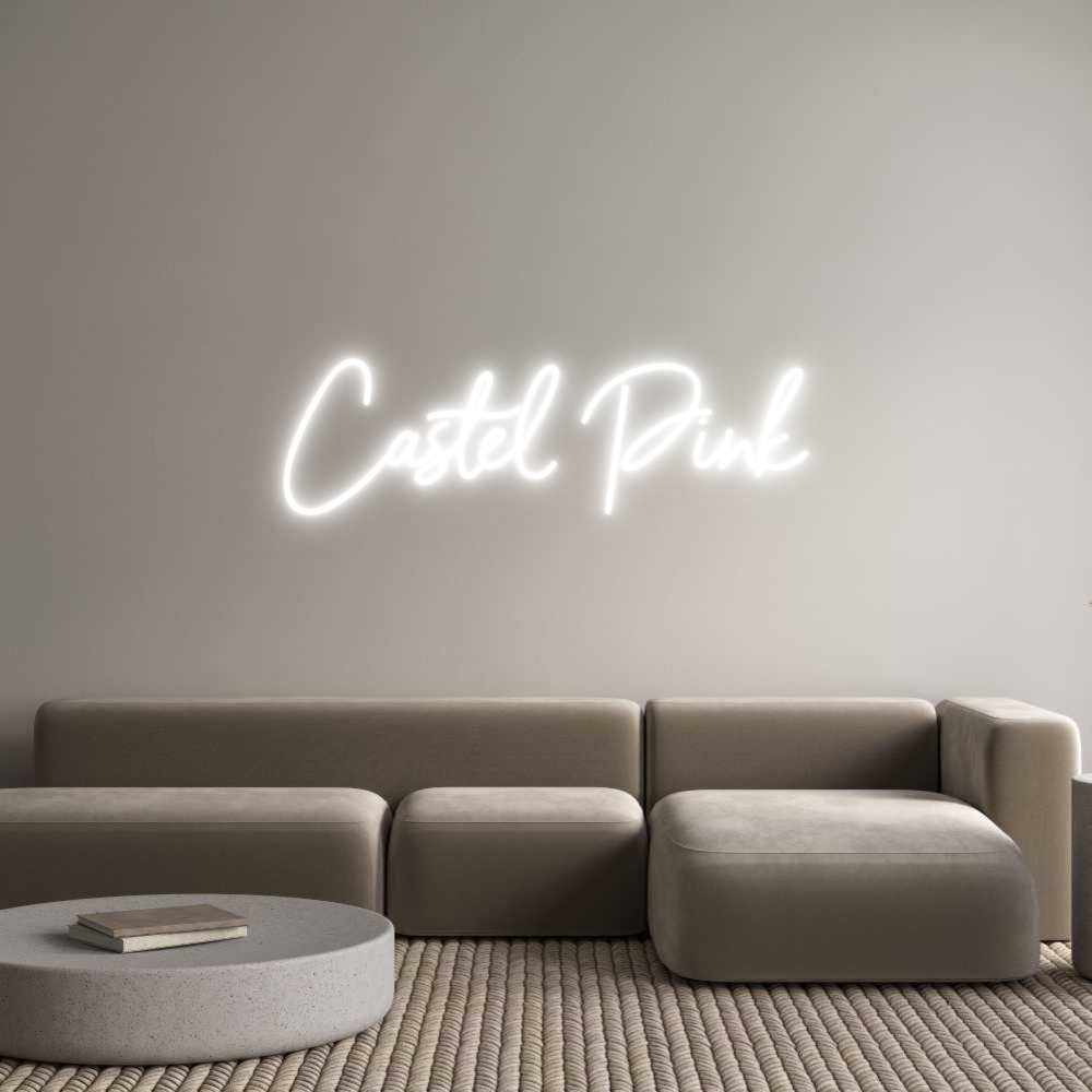 Custom Neon Sign Online Editor Castel Pink