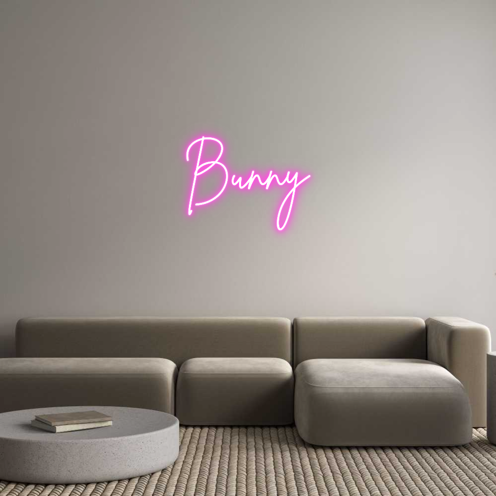 Custom Neon Sign Online Editor Bunny