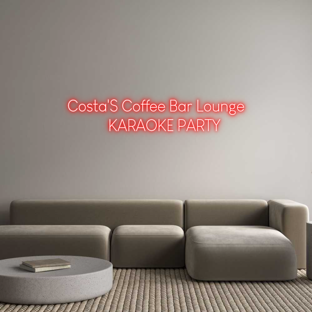 Custom Neon Sign Online Editor Costa'S Coffe...