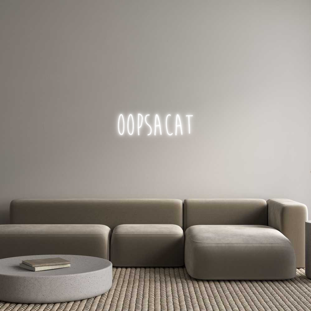 Custom Neon Sign Online Editor OOPSACAT