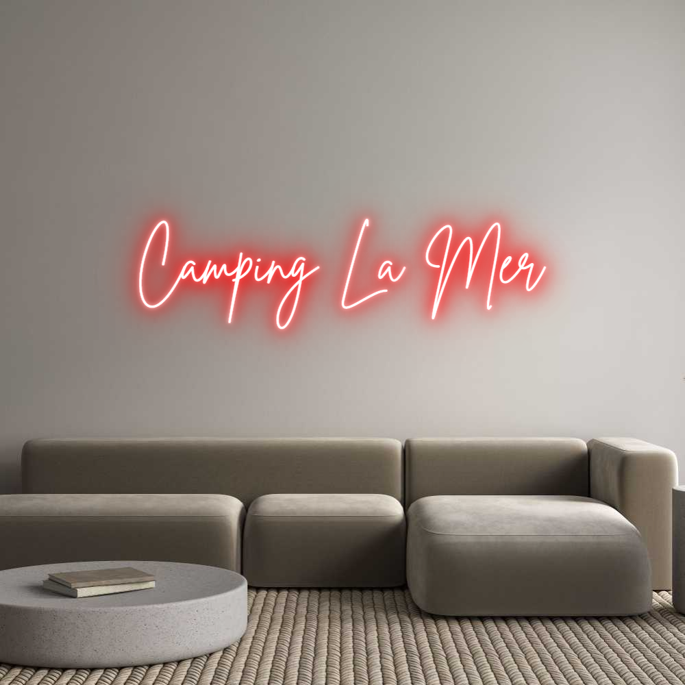 Custom Neon Sign Online Editor Camping La Mer