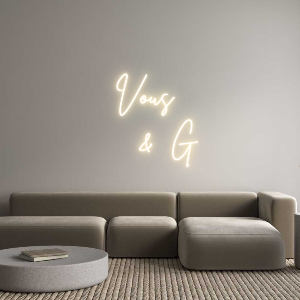 Custom Neon Sign Online Editor Vous 
    &  G