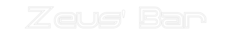 Custom Neon Sign Online Editor Zeus' Bar