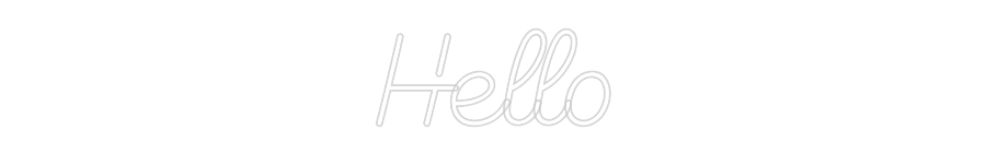 Custom Neon Sign Online Editor Hello
