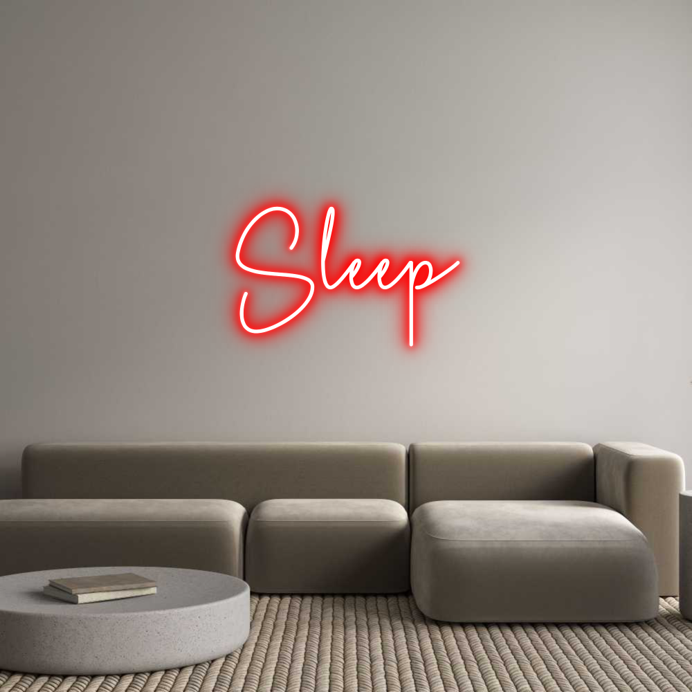 Custom Neon Sign Online Editor Sleep
