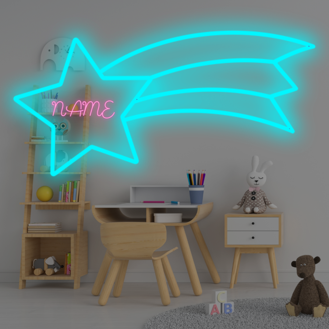 Shooting Star Part Custom LED Neon Sign