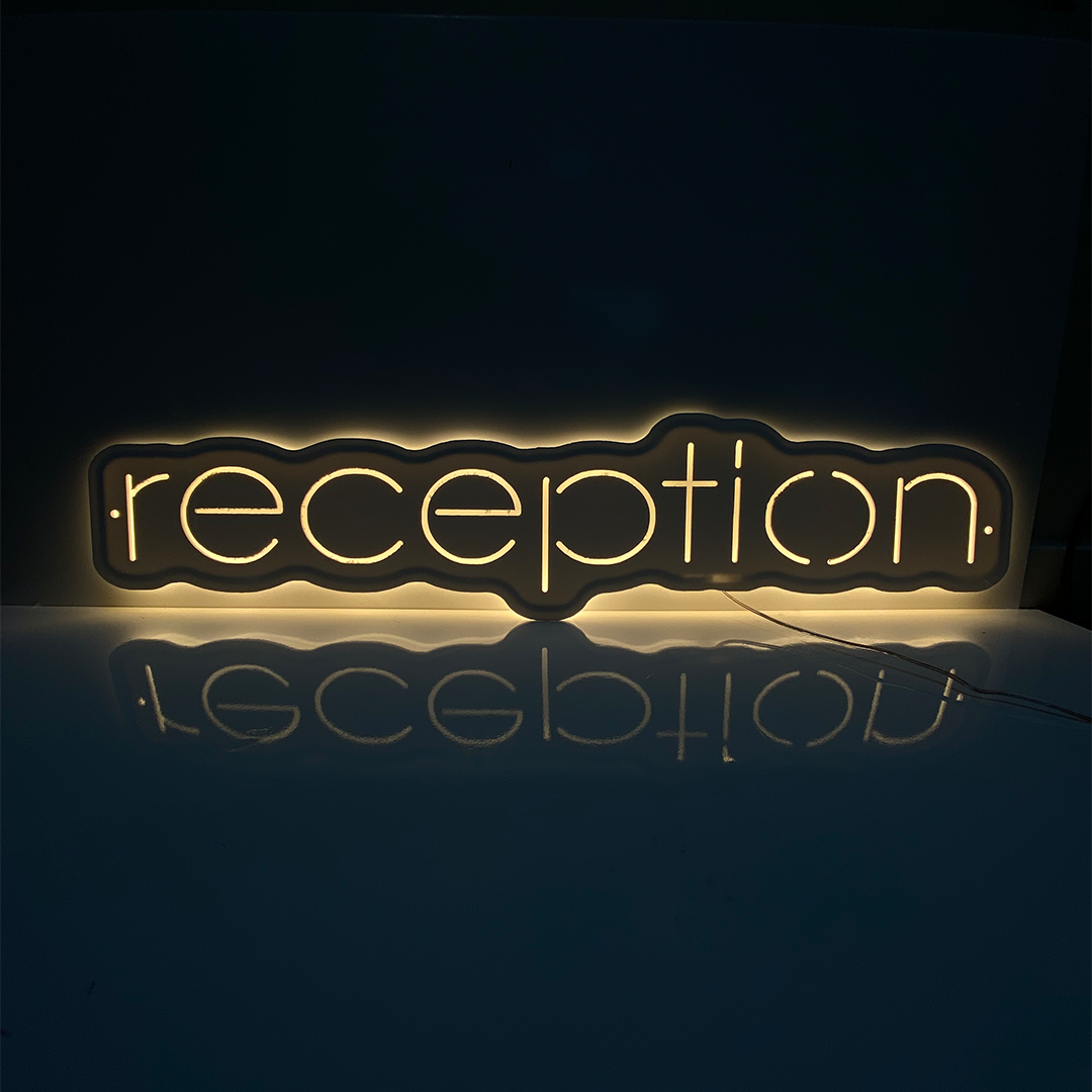 Insegna al neon RS LED retroilluminata per reception