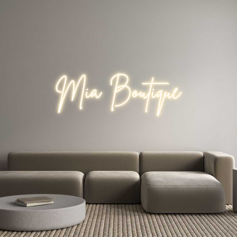 Custom Neon Sign Online Editor Mia Boutique