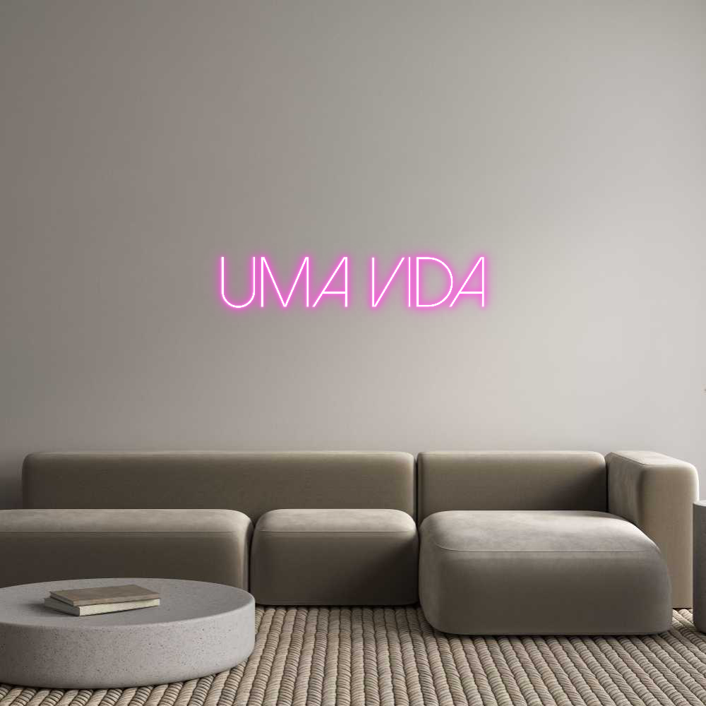 Custom Neon Sign Online Editor Uma Vida