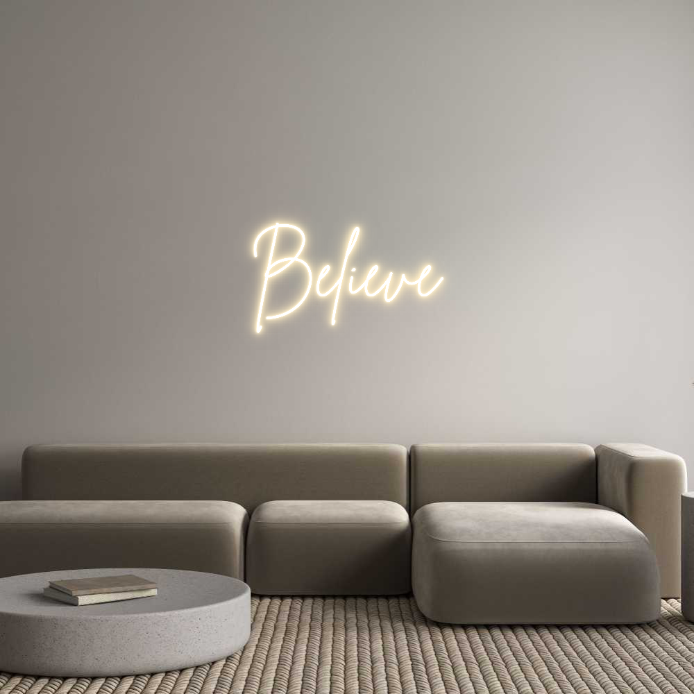 Custom Neon Sign Online Editor Believe
