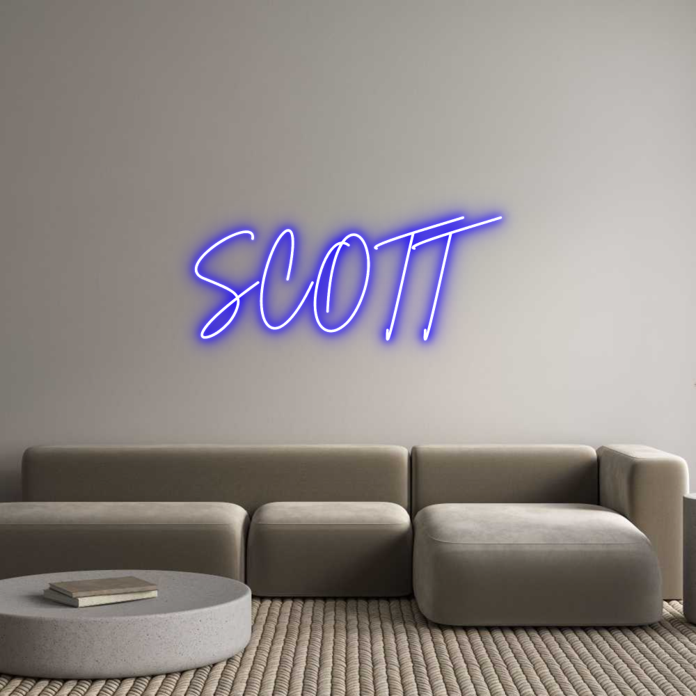 Custom Neon Sign Online Editor SCOTT