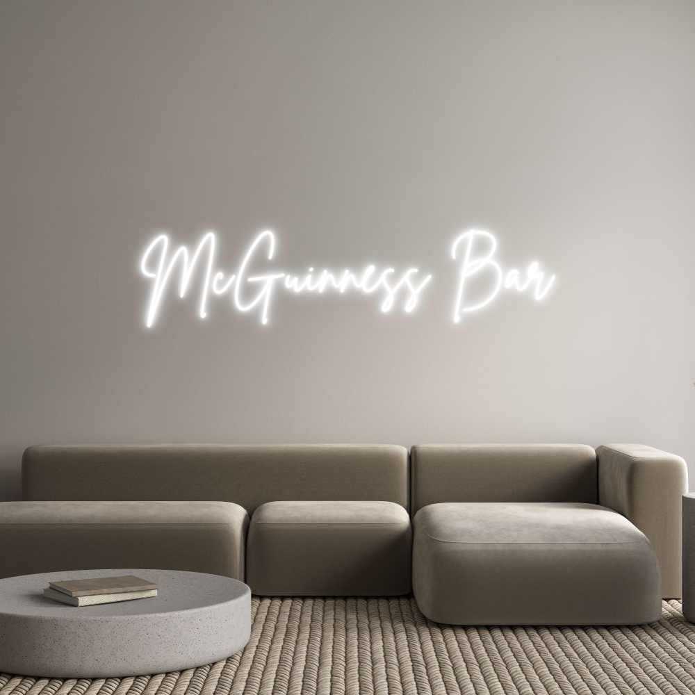 Custom Neon Sign Online Editor McGuinness Bar
