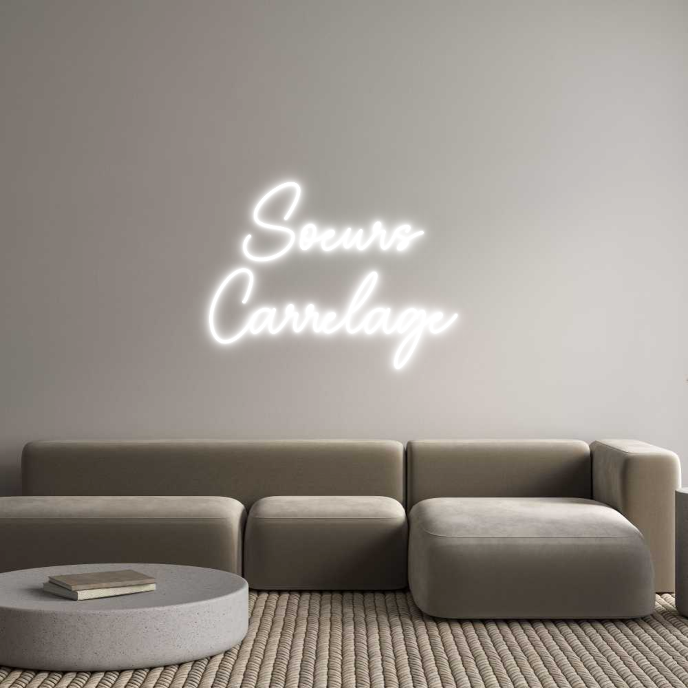 Custom Neon Sign Online Editor Soeurs 
Carr...