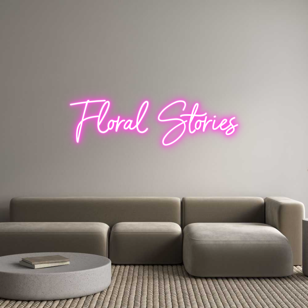 Custom Neon Sign Online Editor Floral Stories