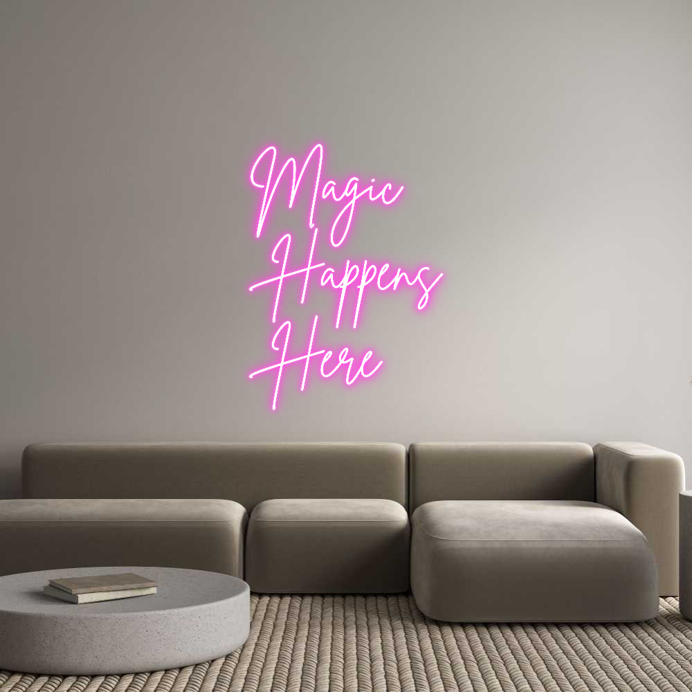 Custom Neon Sign Online Editor Magic 
Happe...