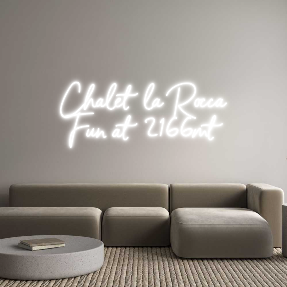 Custom Neon Sign Online Editor Chalet la Roc...