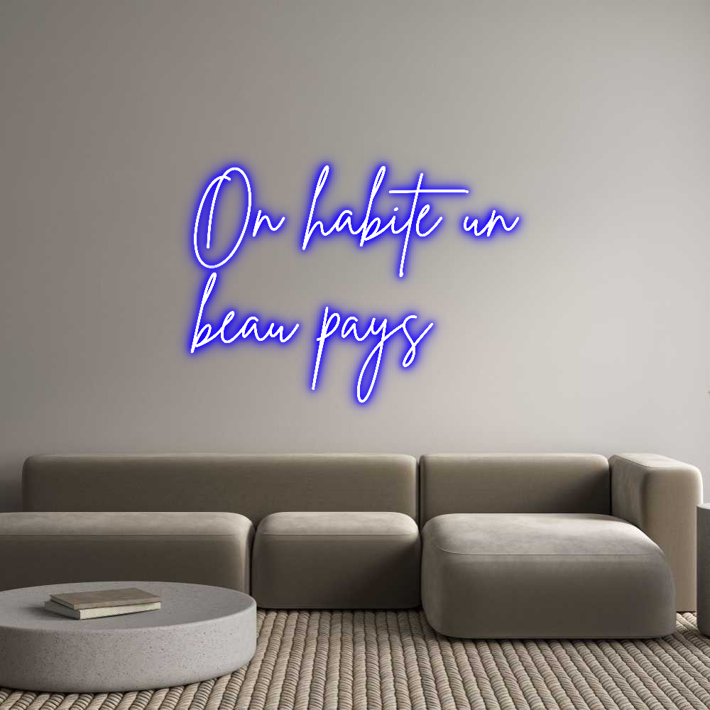 Custom Neon Sign Online Editor On habite un
...