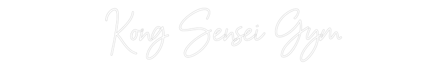 Custom Neon Sign Online Editor Kong Sensei Gym