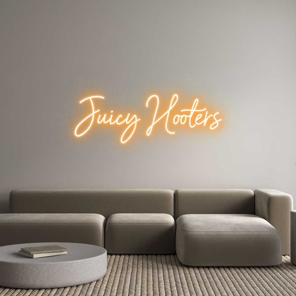 Custom Neon Sign Online Editor Juicy Hooters