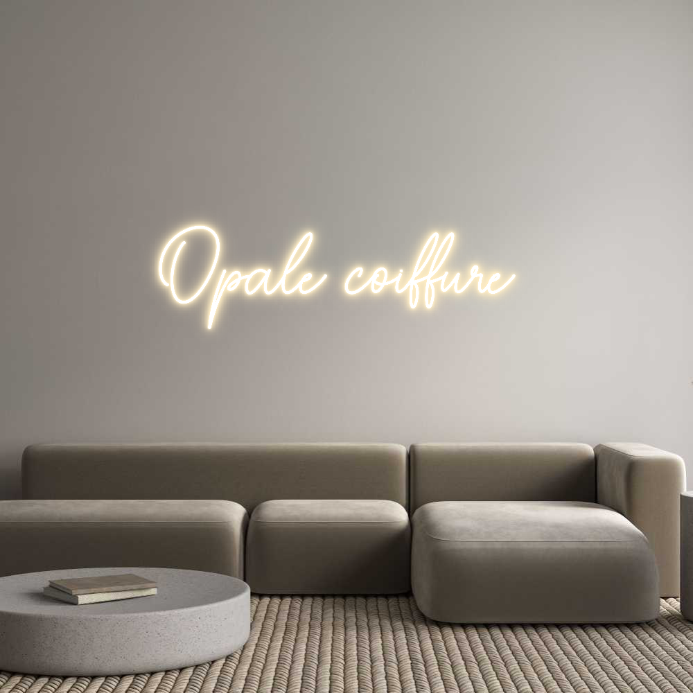 Custom Neon Sign Online Editor Opale coiffure