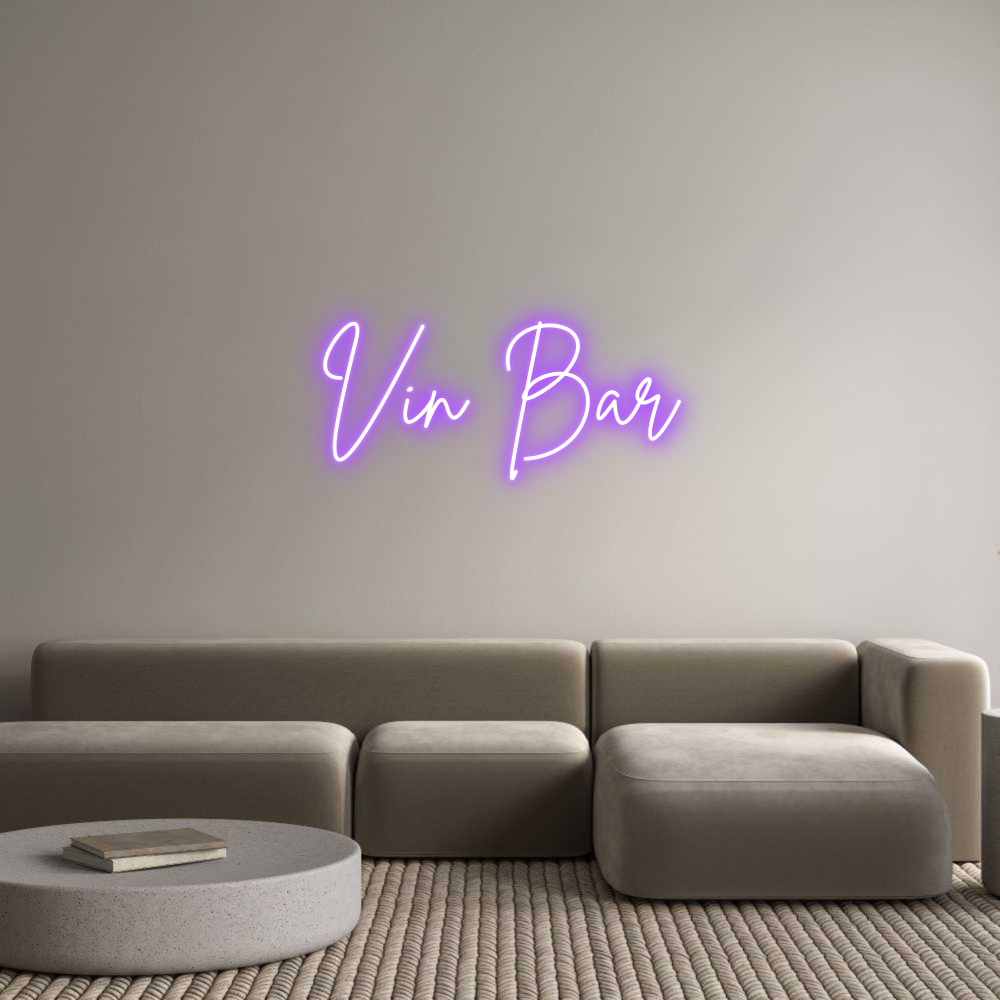 Custom Neon Sign Online Editor Vin Bar