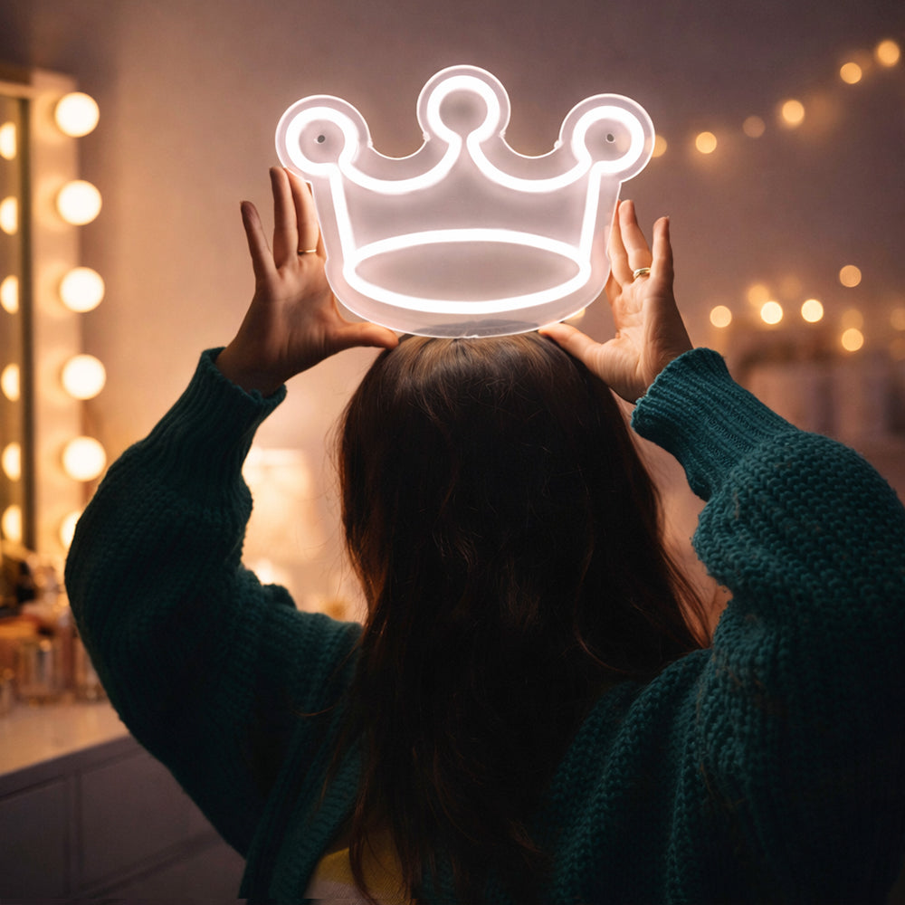 Crown LED Neon Sign - Planet Neon Made in London Neon Signs