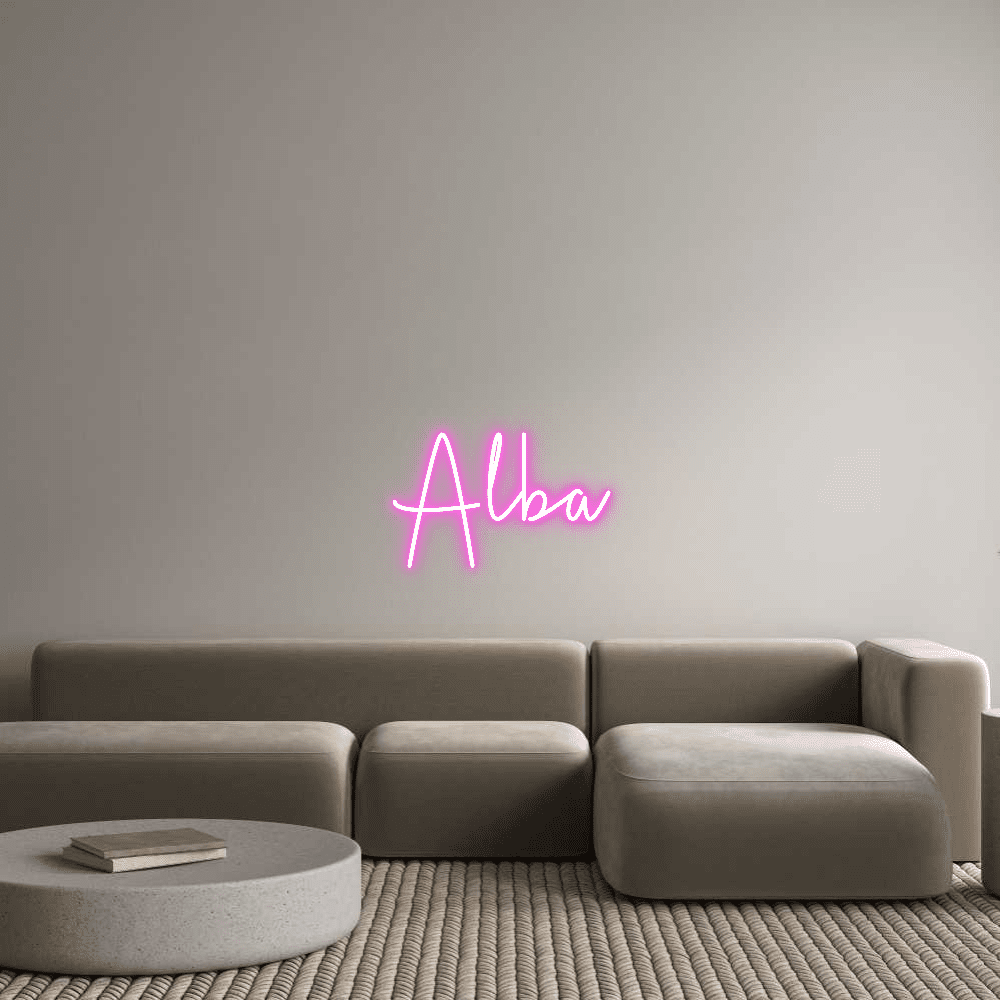 Custom Neon Sign Online Editor Alba - Planet Neon