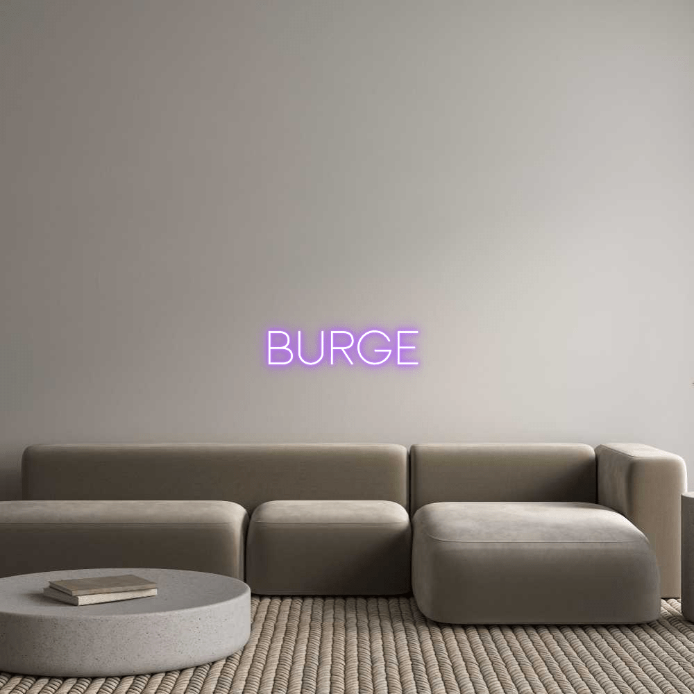 Custom Neon Sign Online Editor Burge - Planet Neon