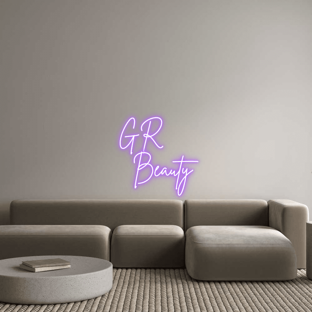 Custom Neon Sign Online Editor GR Beauty - Planet Neon