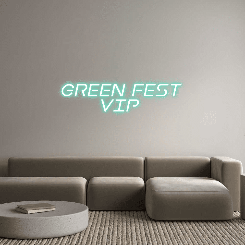Custom Neon Sign Online Editor Green Fest VIP - Planet Neon