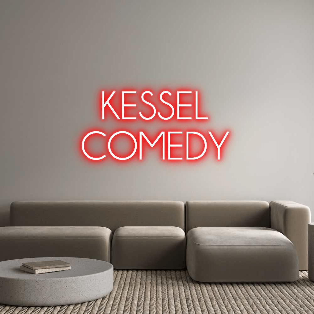 Custom Neon Sign Online Editor KESSEL COMEDY - Planet Neon